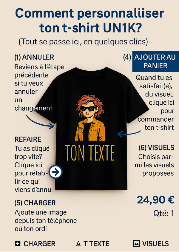 T-shirt personnalisé UN1K – Image 3